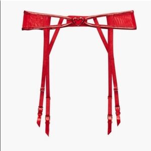 Savage X Fenty Red Heart Garter Belt Savage Fenty